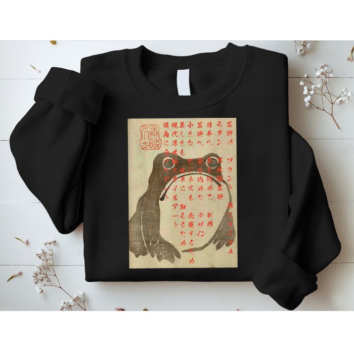 Japanese Frog Art Ukiyoe Print Sweatshirt