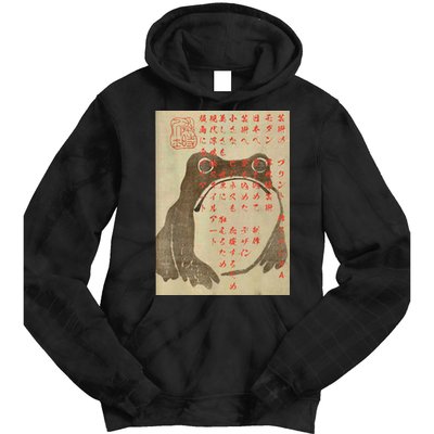 Japanese Frog Art Ukiyoe Print Tie Dye Hoodie