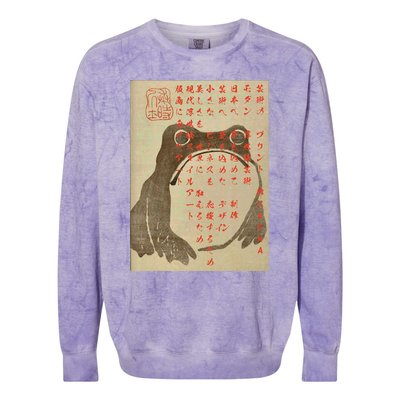 Japanese Frog Art Ukiyo E Print Colorblast Crewneck Sweatshirt