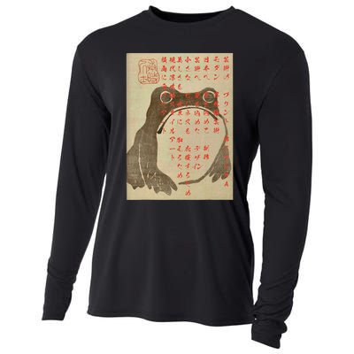 Japanese Frog Art Ukiyo E Print Cooling Performance Long Sleeve Crew