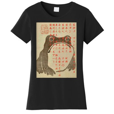 Japanese Frog Art Ukiyo E Print Women's T-Shirt