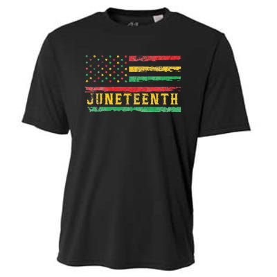 Juneteenth Flag African American Wo Cooling Performance Crew T-Shirt