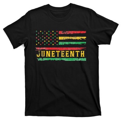 Juneteenth Flag African American Wo T-Shirt