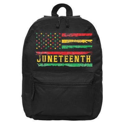 Juneteenth Flag African American Wo 16 in Basic Backpack