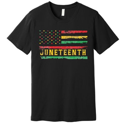 Juneteenth Flag African American Wo Premium T-Shirt