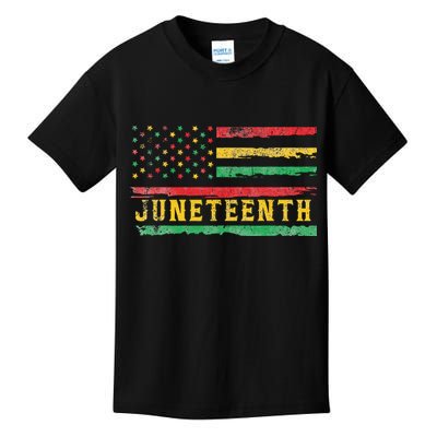 Juneteenth Flag African American Wo Kids T-Shirt