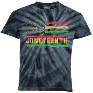 Juneteenth Flag African American Wo Kids Tie-Dye T-Shirt