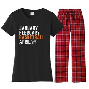 January February Basketball April Madness College Women's Flannel Pajama Set