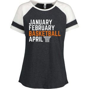 January February Basketball April Madness College Enza Ladies Jersey Colorblock Tee