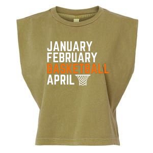 January February Basketball April Madness College Garment-Dyed Women's Muscle Tee