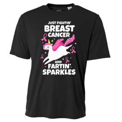 Just Fightin' Breast Cancer And Fartin' Sparkles Cooling Performance Crew T-Shirt