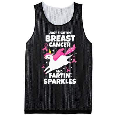 Just Fightin' Breast Cancer And Fartin' Sparkles Mesh Reversible Basketball Jersey Tank