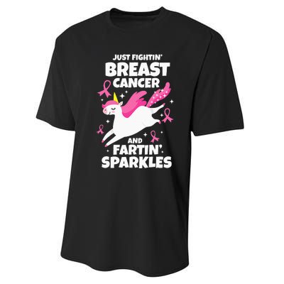 Just Fightin' Breast Cancer And Fartin' Sparkles Performance Sprint T-Shirt