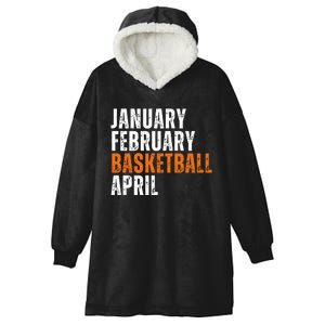 January February Basketball April Madness College Hooded Wearable Blanket