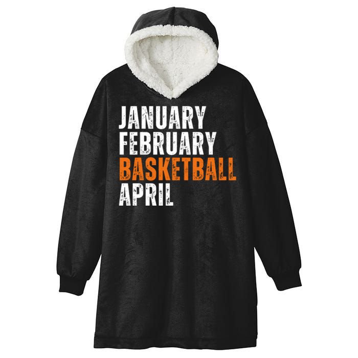 January February Basketball April Madness College Hooded Wearable Blanket