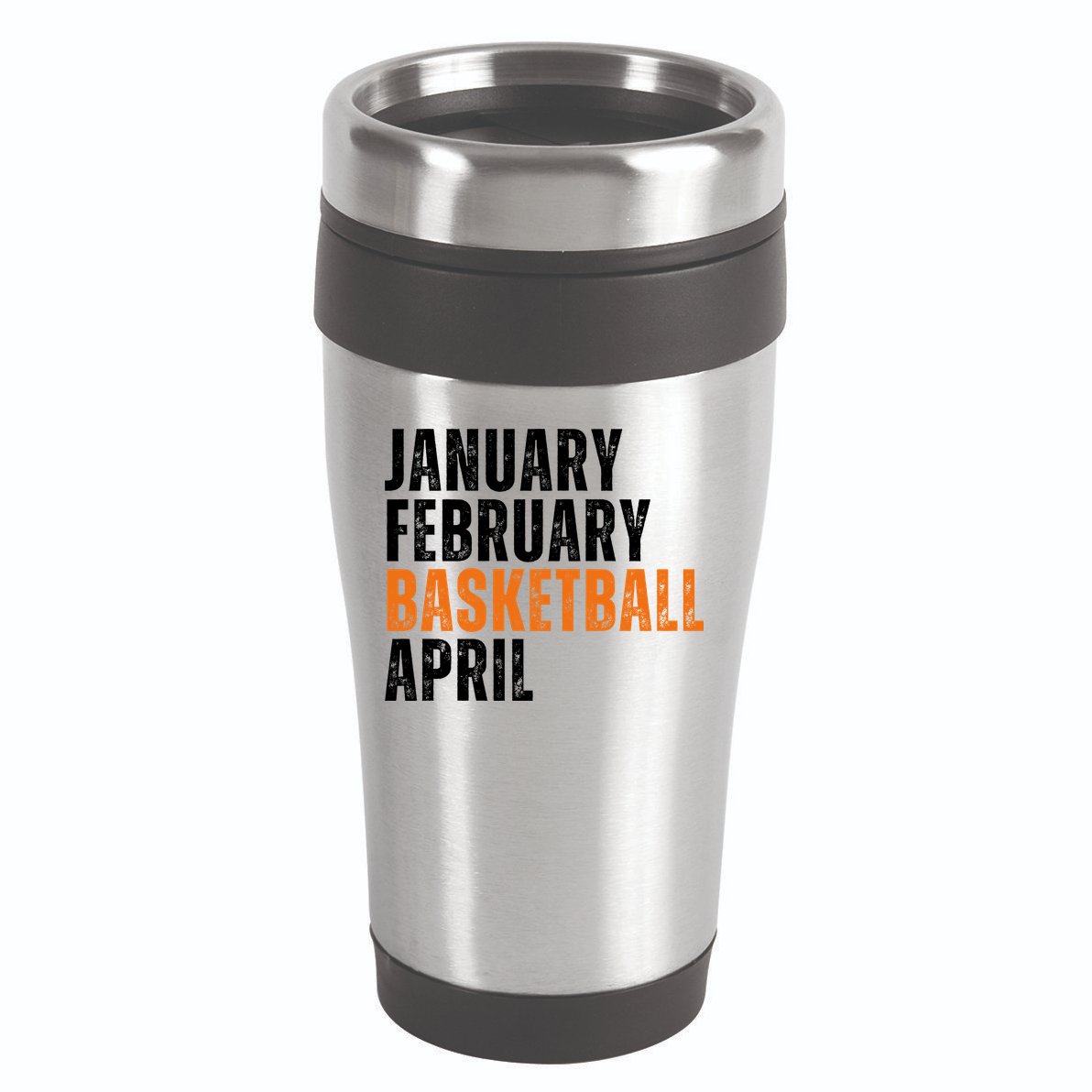 January February Basketball April Madness College 16oz Travel Tumbler