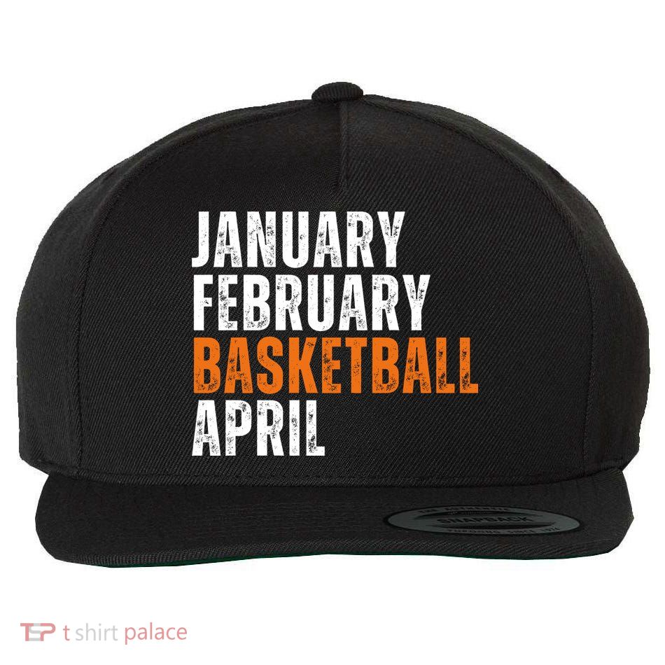 January February Basketball April Madness College Wool Snapback Cap