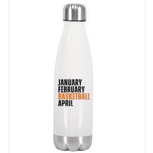 January February Basketball April Madness College Stainless Steel Insulated Water Bottle