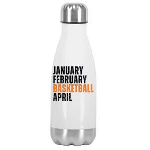 January February Basketball April Madness College Stainless Steel Insulated Water Bottle