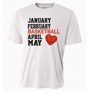 January February Basketball April Funny Apparel Cooling Performance Crew T-Shirt