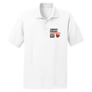 January February Basketball April Funny Apparel PosiCharge RacerMesh Polo