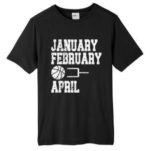 January February Basketball April - Funny Basketball Team Tall Fusion ChromaSoft Performance T-Shirt