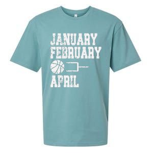 January February Basketball April - Funny Basketball Team Sueded Cloud Jersey T-Shirt