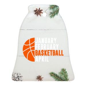 January February Basketball April Madness College Basketball Season Ceramic Bell Ornament