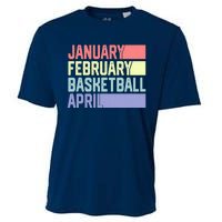 January February Basketball April Funny Retro Cooling Performance Crew T-Shirt