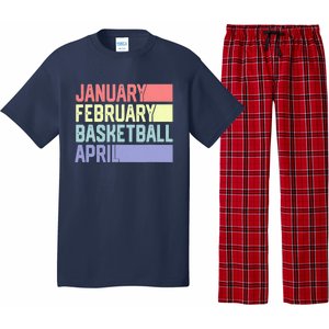 January February Basketball April Funny Retro Pajama Set