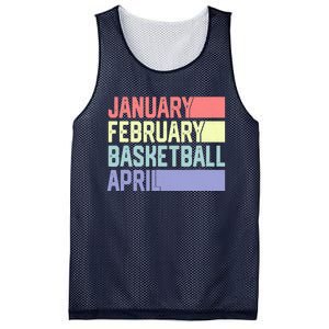 January February Basketball April Funny Retro Mesh Reversible Basketball Jersey Tank