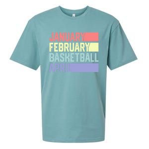 January February Basketball April Funny Retro Sueded Cloud Jersey T-Shirt