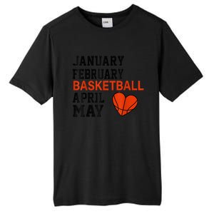 January February Basketball April Funny Apparel Tall Fusion ChromaSoft Performance T-Shirt