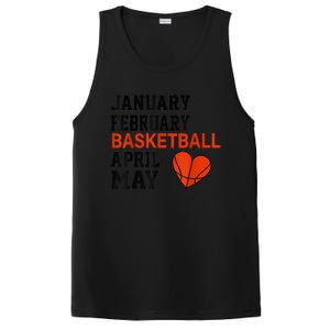 January February Basketball April Funny Apparel PosiCharge Competitor Tank