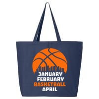 January February Basketball April Madness College Basketball Season 25L Jumbo Tote