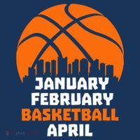 January February Basketball April Madness College Basketball Season Women's V-Neck T-Shirt