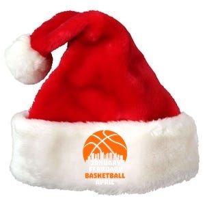 January February Basketball April Madness College Basketball Season Premium Christmas Santa Hat