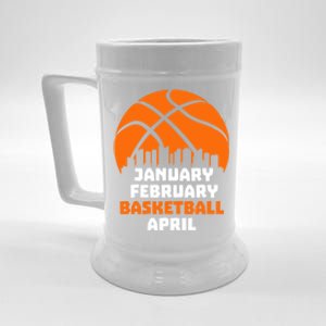 January February Basketball April Madness College Basketball Season Beer Stein