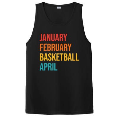 January February Basketball April Funny Retro PosiCharge Competitor Tank