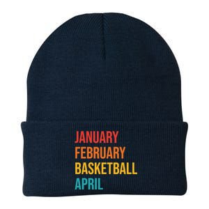 January February Basketball April Funny Retro Knit Cap Winter Beanie