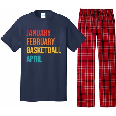 January February Basketball April Funny Retro Pajama Set