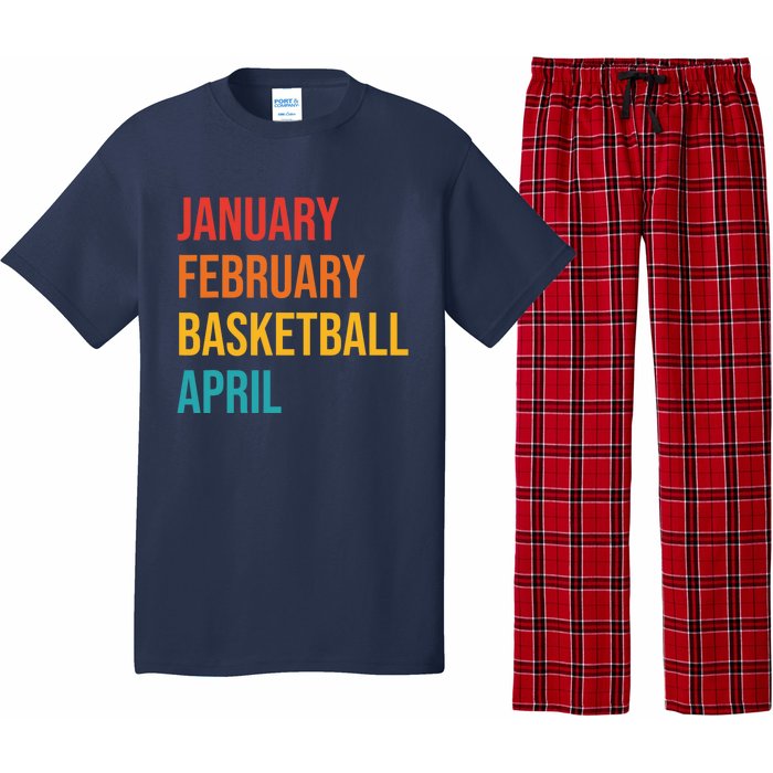 January February Basketball April Funny Retro Pajama Set