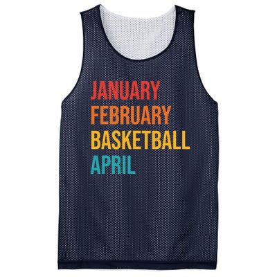 January February Basketball April Funny Retro Mesh Reversible Basketball Jersey Tank