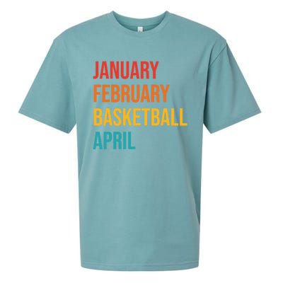 January February Basketball April Funny Retro Sueded Cloud Jersey T-Shirt