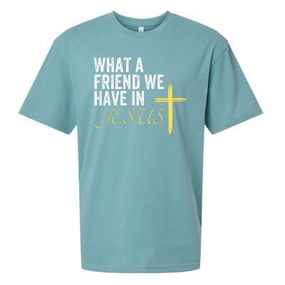 Jesus Faith Based What A Friend We Have In Jesus Christian Faith Devotion Sueded Cloud Jersey T-Shirt