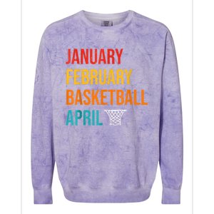 January February Basketball April Madness College Colorblast Crewneck Sweatshirt