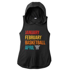 January February Basketball April Madness College Ladies PosiCharge Tri-Blend Wicking Draft Hoodie Tank