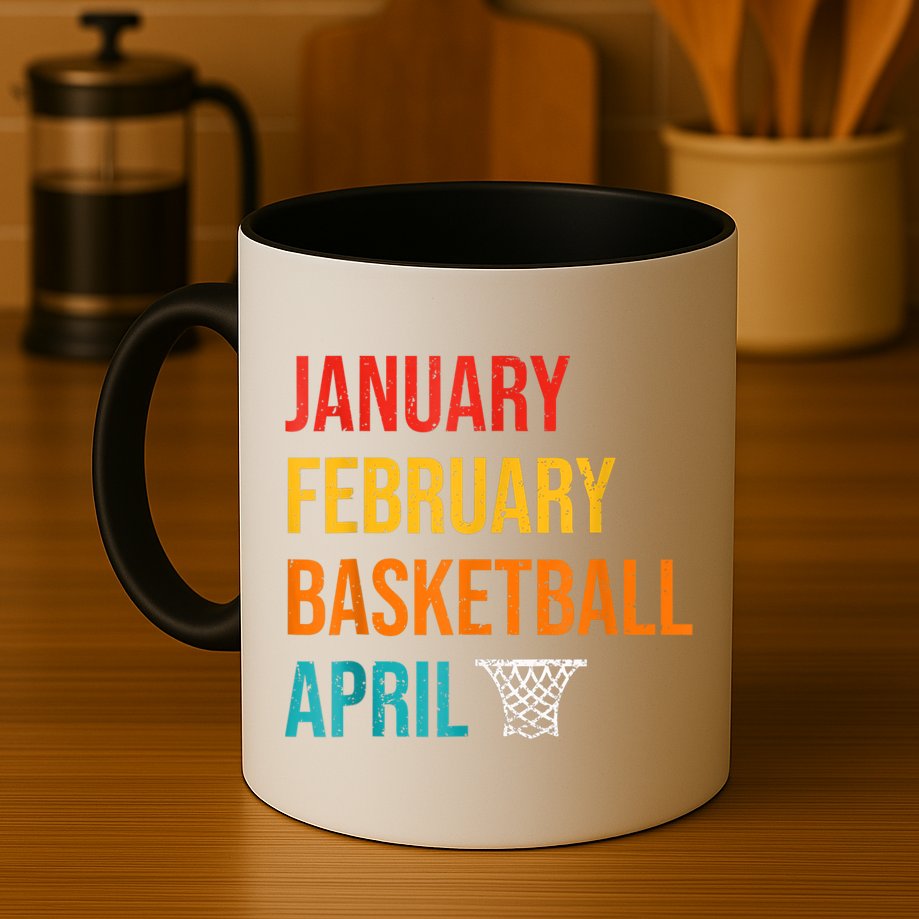 January February Basketball April Madness College Mug