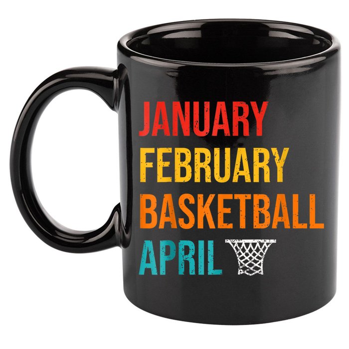 January February Basketball April Madness College 11oz C Handle Ceramic Mug