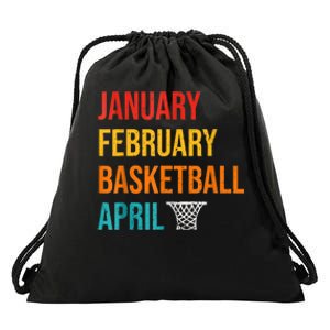 January February Basketball April Madness College Drawstring Bag